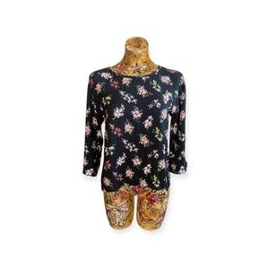 Papermoon top bouse long sleeve floral pink XS